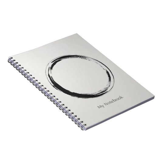 Zirkuläre Ruhe: Pinselstrich am hellen Boden Notizblock (Rechte Seite)