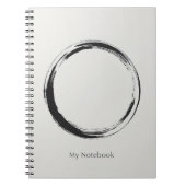 Zirkuläre Ruhe: Pinselstrich am hellen Boden Notizblock (Vorderseite)