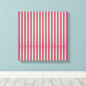 Zirkuläre Streifen in Limon und rot. Leinwanddruck (Insitu (Holzboden))