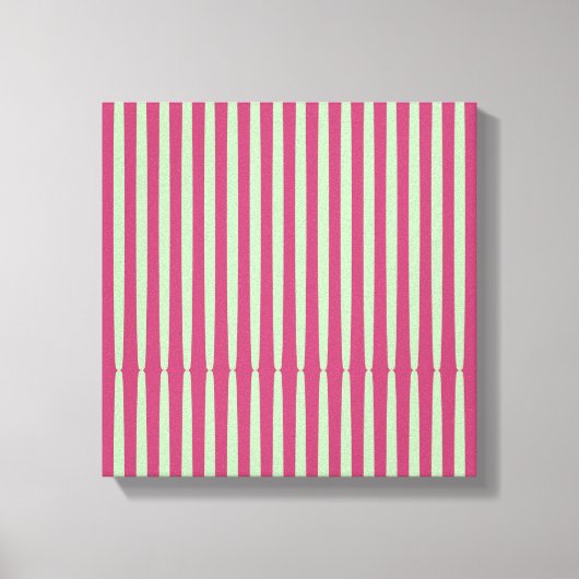 Zirkuläre Streifen in Limon und rot. Leinwanddruck (Vorderseite)