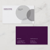 Zirkuläre Venn (tief lila) Visitenkarte (Vorne/Hinten)