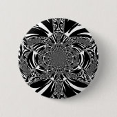 Zirkuläre Zebra Kaleidoskop Kunst Print Button (Vorderseite)