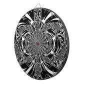 Zirkuläre Zebra Kaleidoskop Kunst Print Dartscheibe (Vorderseite rechts)