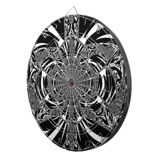 Zirkuläre Zebra Kaleidoskop Kunst Print Dartscheibe (Vorderseite rechts)