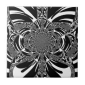 Zirkuläre Zebra Kaleidoskop Kunst Print Fliese (Vorderseite)