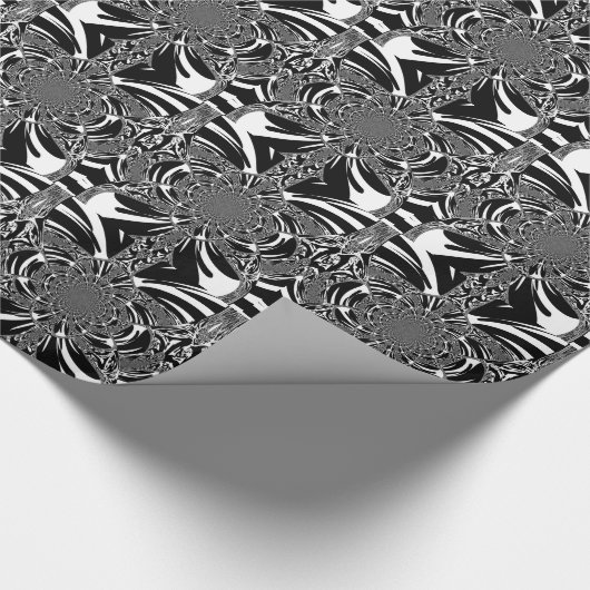 Zirkuläre Zebra Kaleidoskop Kunst Print Geschenkpapier (Ecke)
