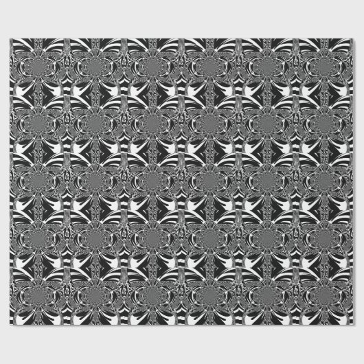 Zirkuläre Zebra Kaleidoskop Kunst Print Geschenkpapier (Flach)
