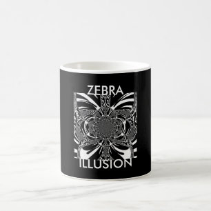 Zirkuläre Zebra Kaleidoskop Kunst Print Kaffeetasse