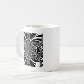 Zirkuläre Zebra Kaleidoskop Kunst Print Kaffeetasse (Vorderseite Links)