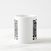 Zirkuläre Zebra Kaleidoskop Kunst Print Kaffeetasse (Mittel)