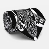 Zirkuläre Zebra Kaleidoskop Kunst Print Krawatte (Gerollt)