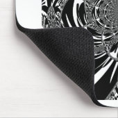 Zirkuläre Zebra Kaleidoskop Kunst Print Mousepad (Ecke)