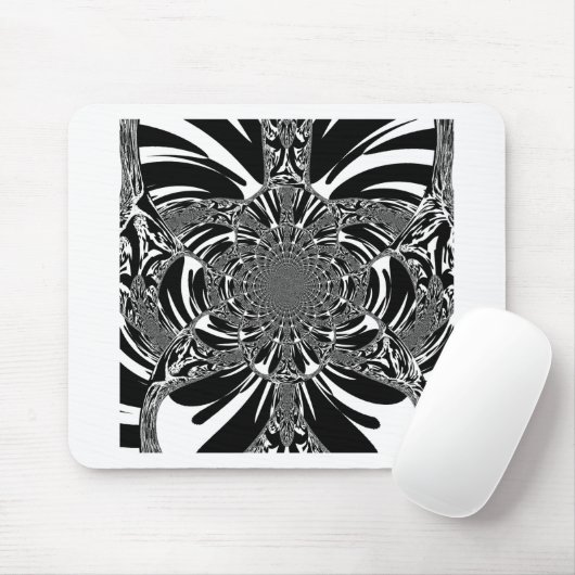 Zirkuläre Zebra Kaleidoskop Kunst Print Mousepad (Mit Mouse)