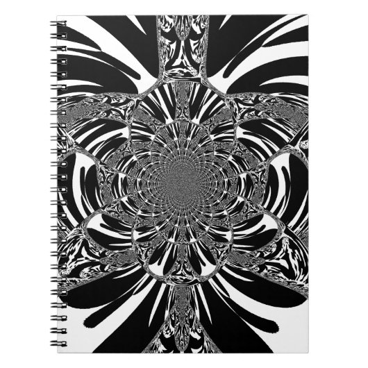 Zirkuläre Zebra Kaleidoskop Kunst Print Notizblock (Vorderseite)