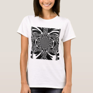 Zirkuläre Zebra Kaleidoskop Kunst Print T-Shirt