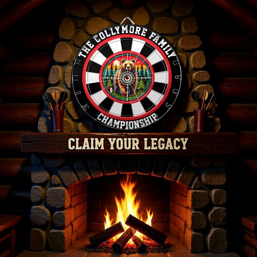 Zirkulärer Grizzlyn in Forest Target Dartscheibe