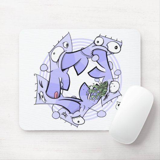 Zirkulärer Kannibalismus Mousepad (Mit Mouse)