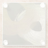 Zirkulärer Sandsturm in Tan und Dunkelbraun Glasuntersetzer (Rückseite)