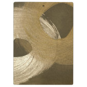 Zirkulärer Sandsturm in Tan und Dunkelbraun Klemmbrett (Rückseite)