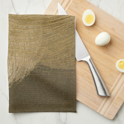 Zirkulärer Sandsturm in Tan und Dunkelbraun Küchentuch (Viertel Falte)