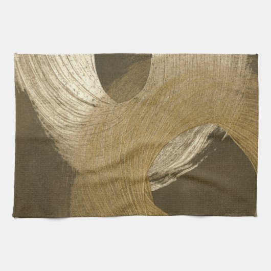 Zirkulärer Sandsturm in Tan und Dunkelbraun Küchentuch (Horizontal)