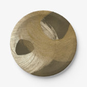 Zirkulärer Sandsturm in Tan und Dunkelbraun Pappteller (Vorderseite)