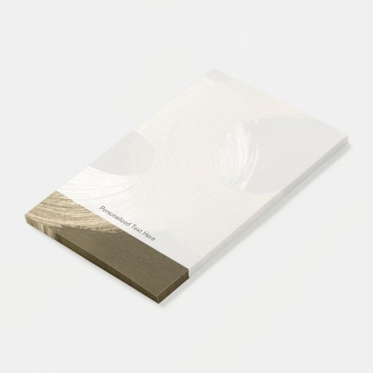 Zirkulärer Sandsturm in Tan und Dunkelbraun Post-it Klebezettel (angewinkelt)