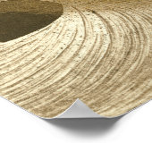 Zirkulärer Sandsturm in Tan und Dunkelbraun Poster (Ecke)