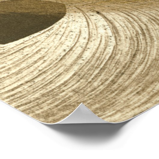 Zirkulärer Sandsturm in Tan und Dunkelbraun Poster (Ecke)