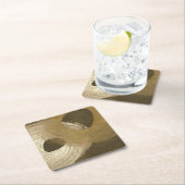 Zirkulärer Sandsturm in Tan und Dunkelbraun Rechteckiger Pappuntersetzer (Vor Ort)