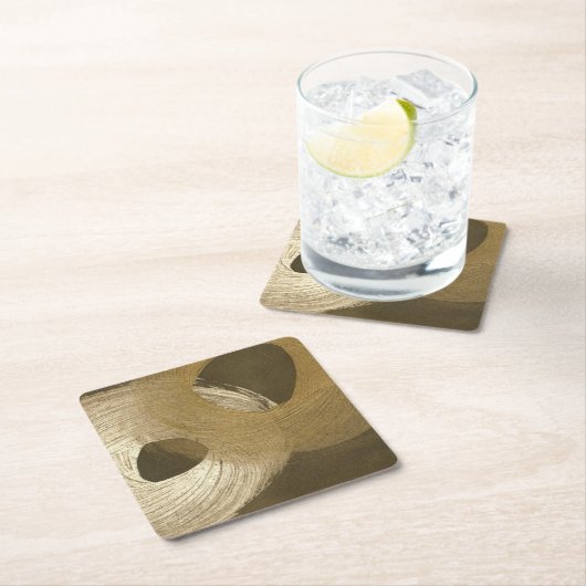 Zirkulärer Sandsturm in Tan und Dunkelbraun Rechteckiger Pappuntersetzer (Vor Ort)