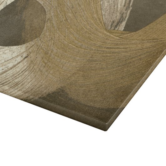 Zirkulärer Sandsturm in Tan und Dunkelbraun Schneidebrett (Ecke)