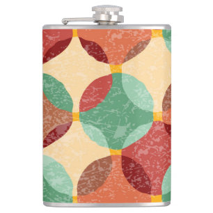 Zirkuläres Mosaikmuster, geometrische Abbildung. Flachmann