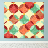 Zirkuläres Mosaikmuster, geometrische Abbildung. Leinwanddruck (Insitu (Holzboden))