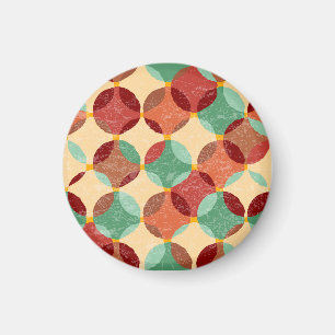 Zirkuläres Mosaikmuster, geometrische Abbildung. Magnet