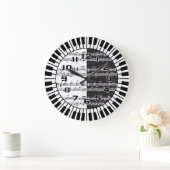 Zirkularisches Klavier und Musikhören Großuhr Große Wanduhr (Zuhause)