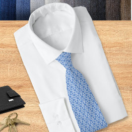 Zirkularmuster Geometrisches Cooles Mittelblau Krawatte
