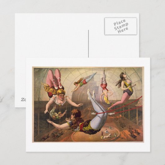 Zirkus-1890 Postkarte (Vorne/Hinten)