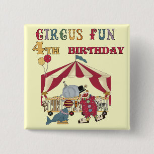 Zirkus 4. Geburtstagsgeschenke und Geschenke Button