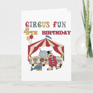 Zirkus 4. Geburtstagsgeschenke und Geschenke Karte