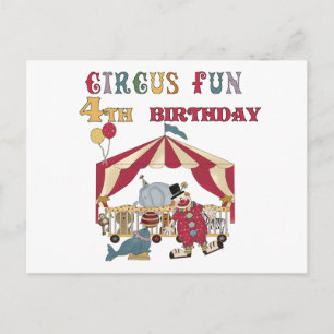 Zirkus 4. Geburtstagsgeschenke und Geschenke Postkarte