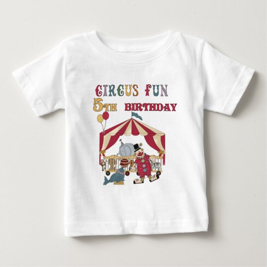 Zirkus 5. Geburtstagsgeschenke Baby T-shirt (Vorderseite)
