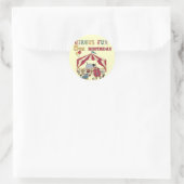 Zirkus 5. Geburtstagsgeschenke Runder Aufkleber (Tasche)