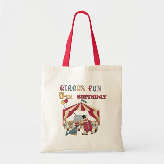 Zirkus 5. Geburtstagsgeschenke Tragetasche (Vorne)