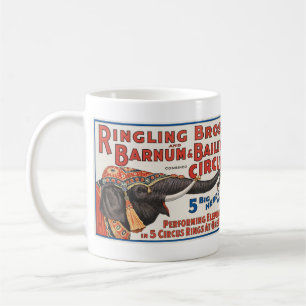 Zirkus 5 große Herden von dressierten Elefanten Kaffeetasse
