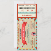 Zirkus-Abenteuer-Geburtstags-Ticket (Rückseite)