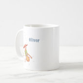Zirkus-Affen-Akrobat-Kind Personalisierter Becher Kaffeetasse (Vorderseite Links)