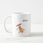 Zirkus-Affen-Akrobat-Kind Personalisierter Becher Kaffeetasse (Links)