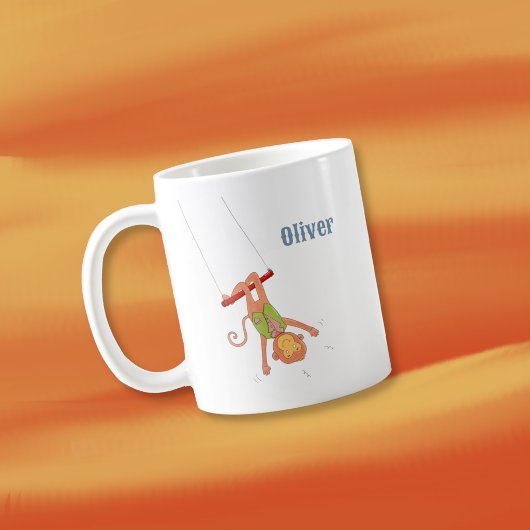 Zirkus-Affen-Akrobat-Kind Personalisierter Becher Kaffeetasse