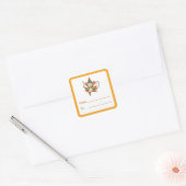 Zirkus-Affen-Geschenklabel Quadratischer Aufkleber (Umschlag)